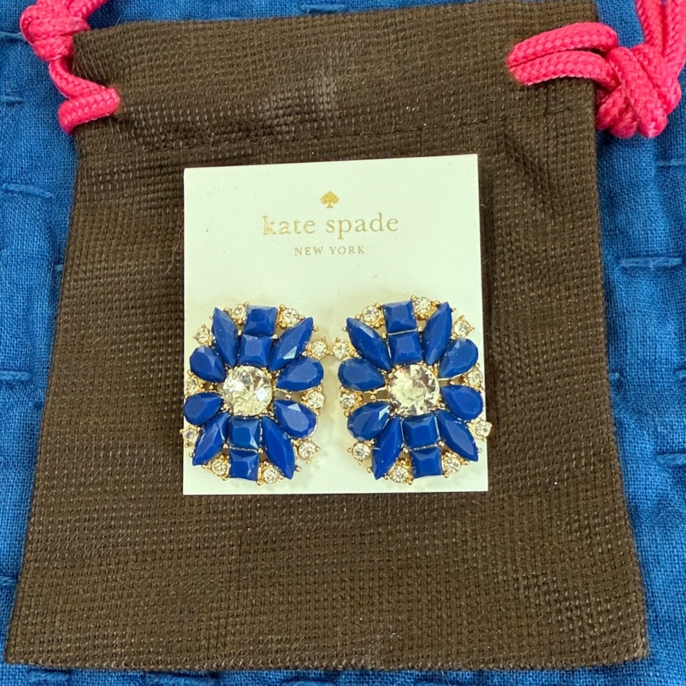 Kate Spade “turn heads “ earrings in blue multi.